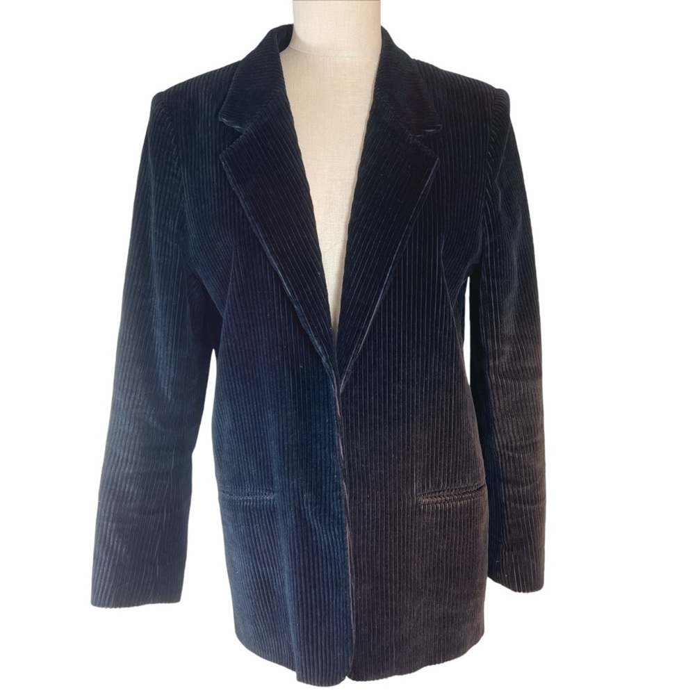 St. Stephen Collection Vintage‎ Corduroy Blazer Size 12 Black Academia Pr…